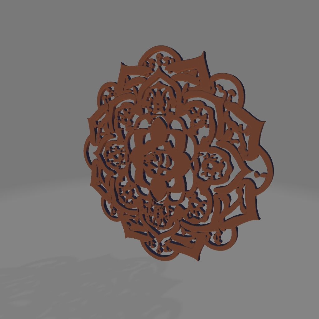 3 different Indian Mandala Coaster  3D print model_2