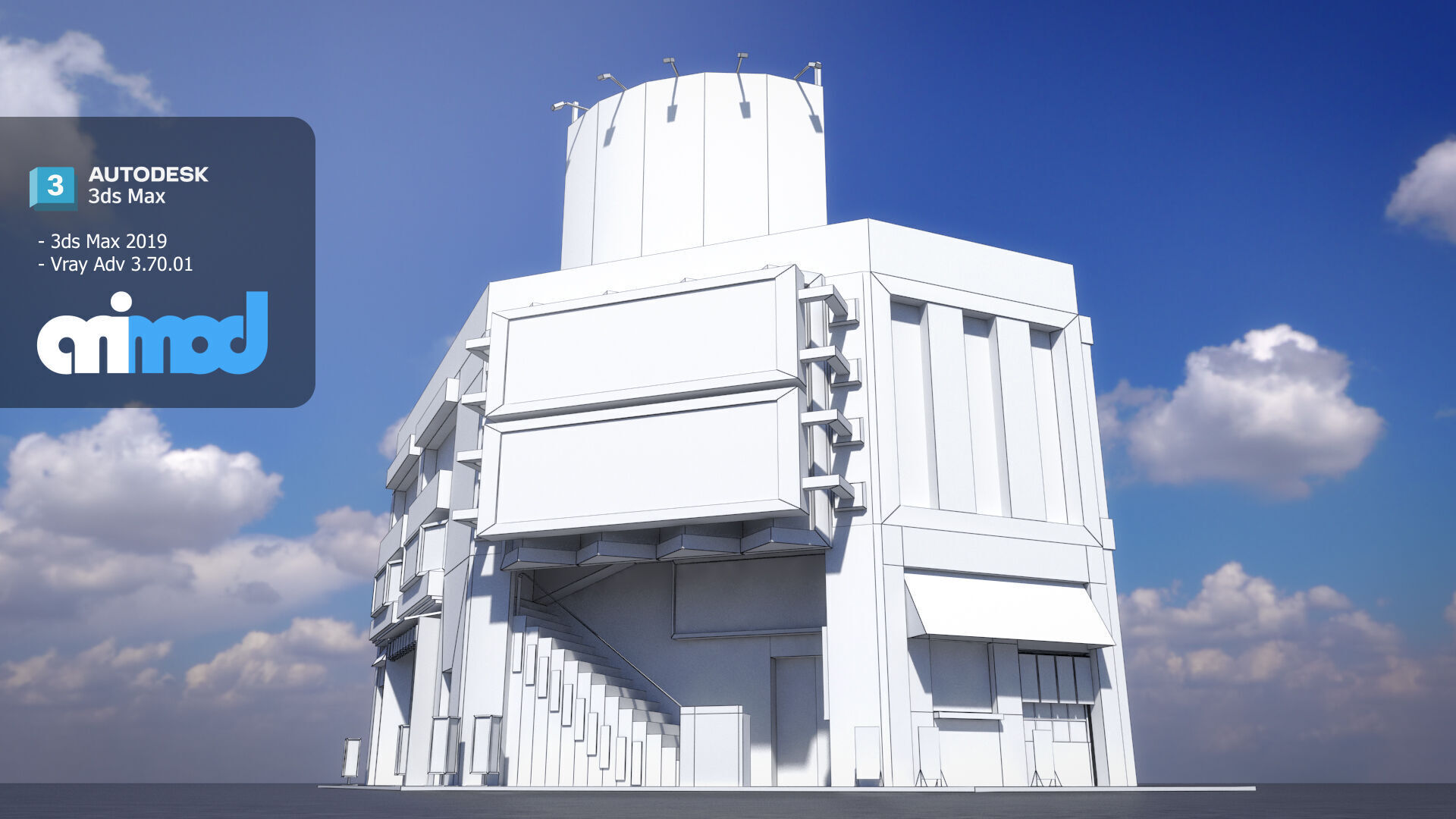 Japanese Building 0010 3D model_5