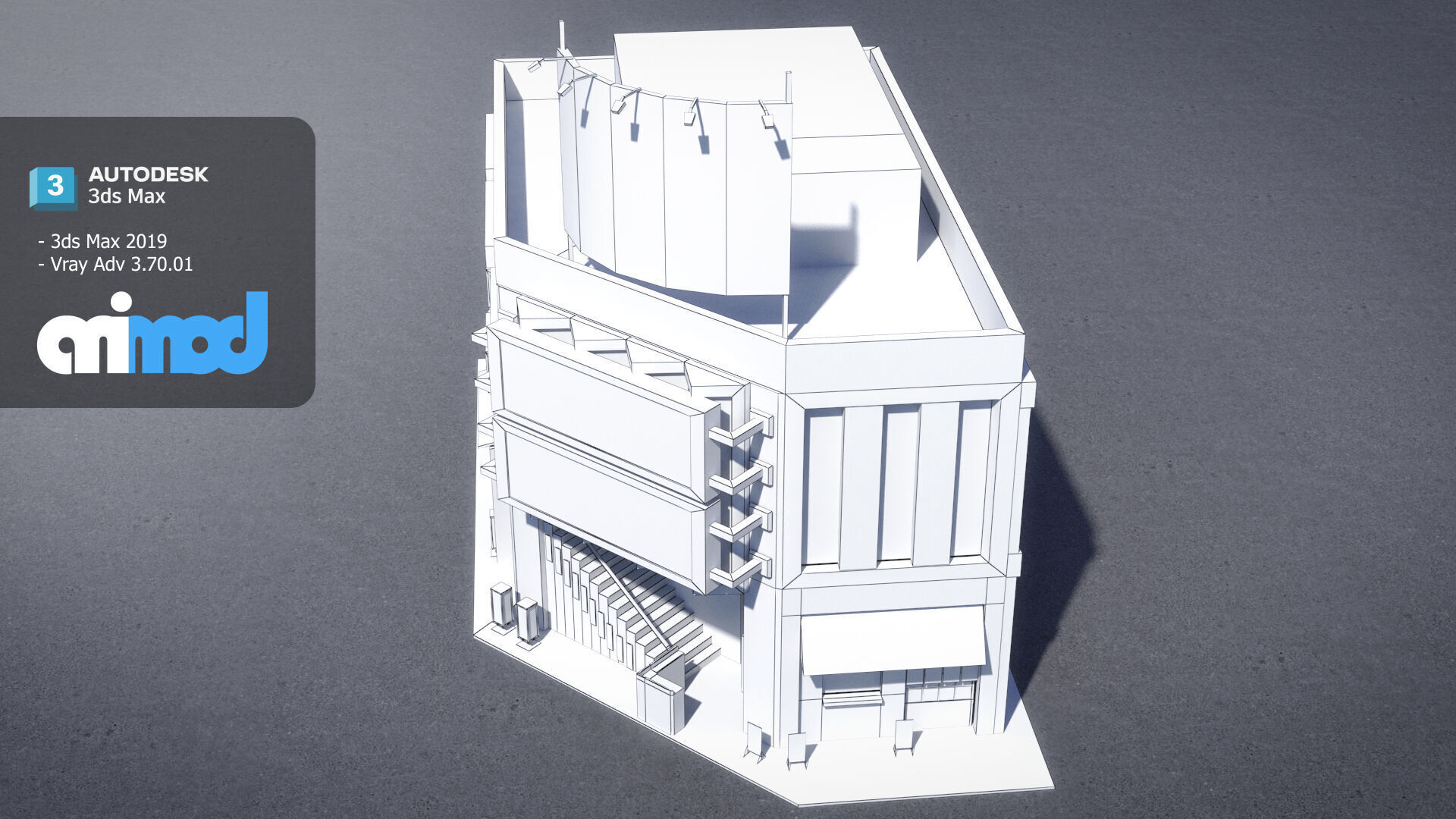 Japanese Building 0010 3D model_8