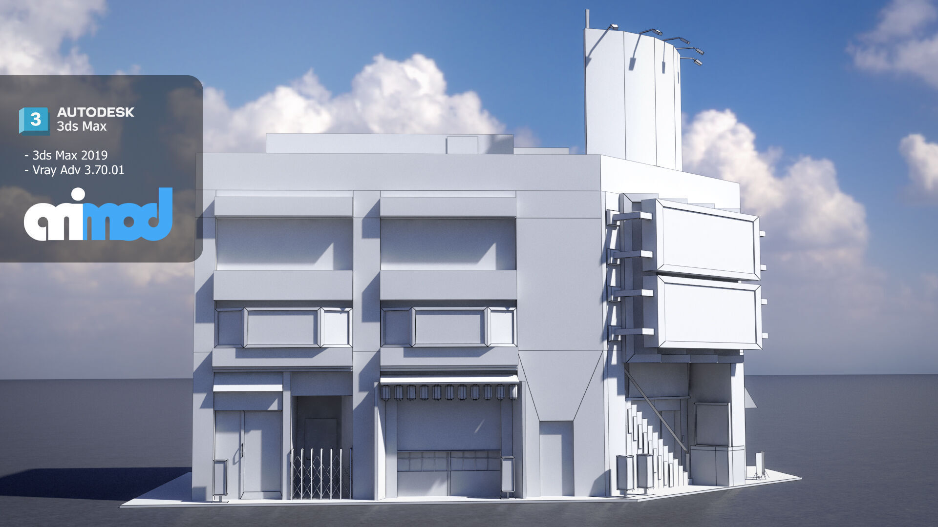 Japanese Building 0010 3D model_7