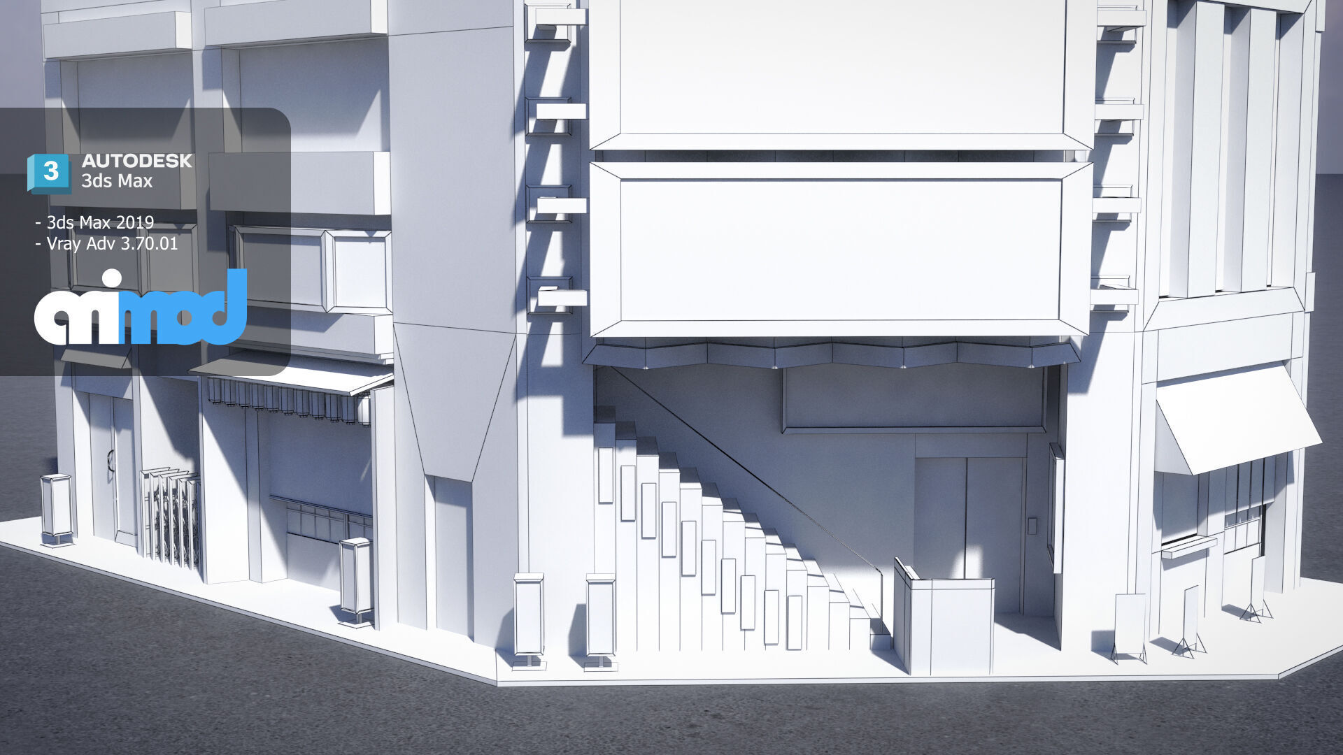 Japanese Building 0010 3D model_9