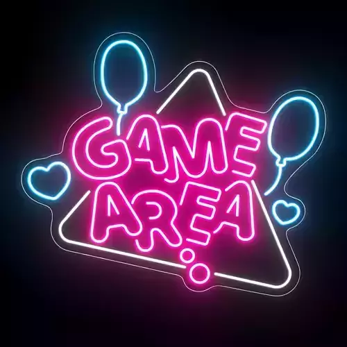 Game area neon sign