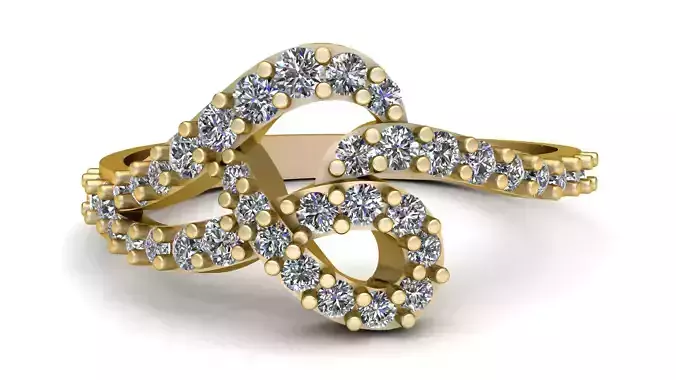 PRINCESS DESIGN RING 3D PRINTABLE MODEL 