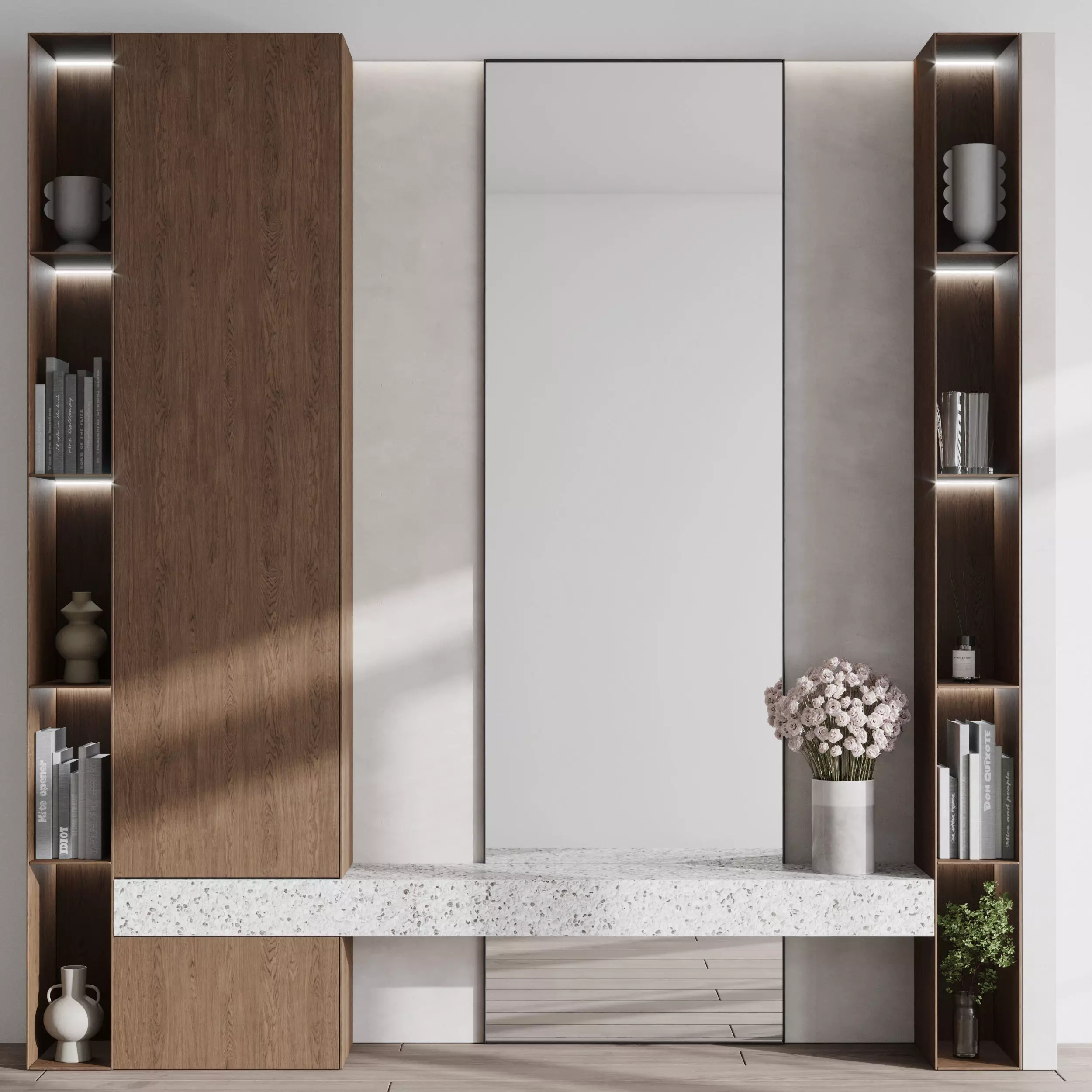 Hallway in a modern minimalist style 12 3D model_0