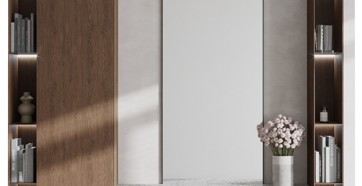 Hallway in a modern minimalist style 12 3D model_7