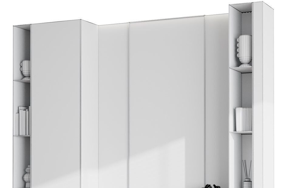 Hallway in a modern minimalist style 12 3D model_8