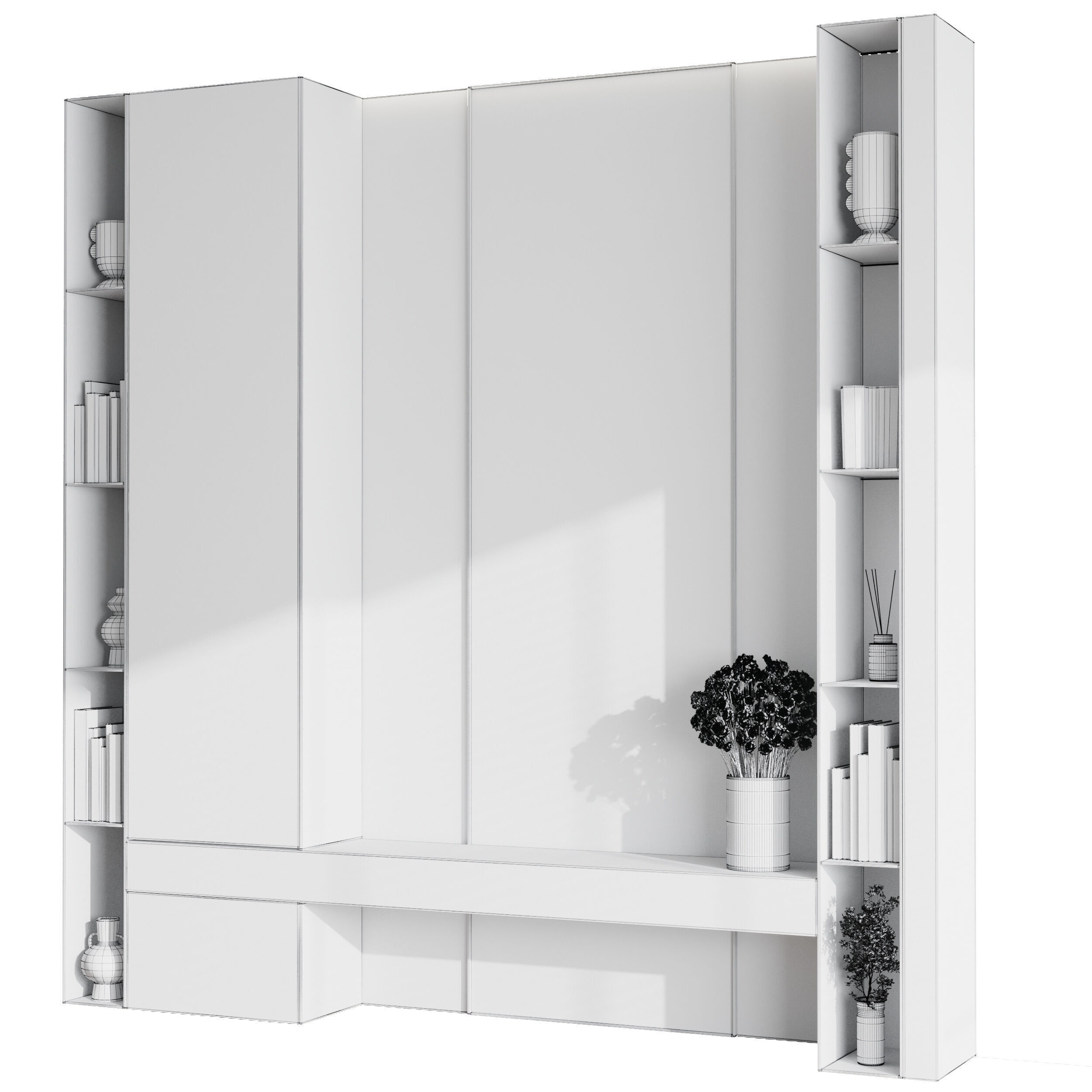 Hallway in a modern minimalist style 12 3D model_4