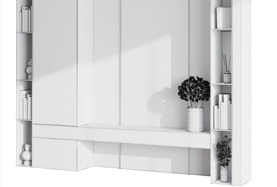 Hallway in a modern minimalist style 12 3D model_9