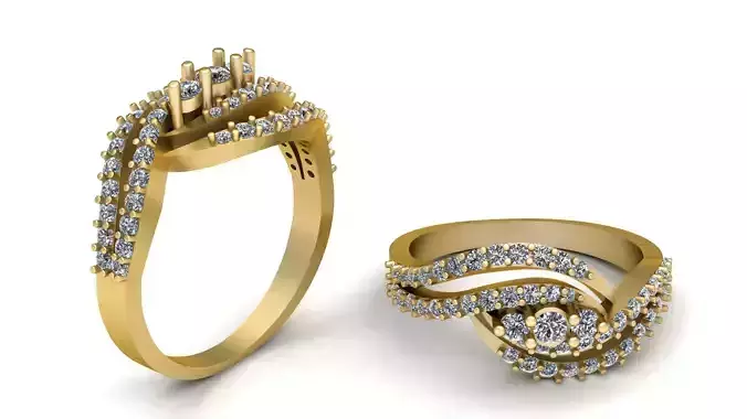 ACCENT  FANCY RING 3D PRINTABLE MODEL   