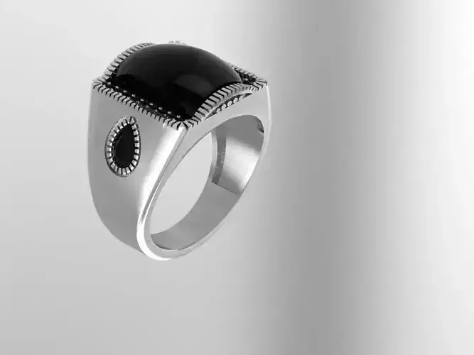 luxry jewelry man ring 3D print model