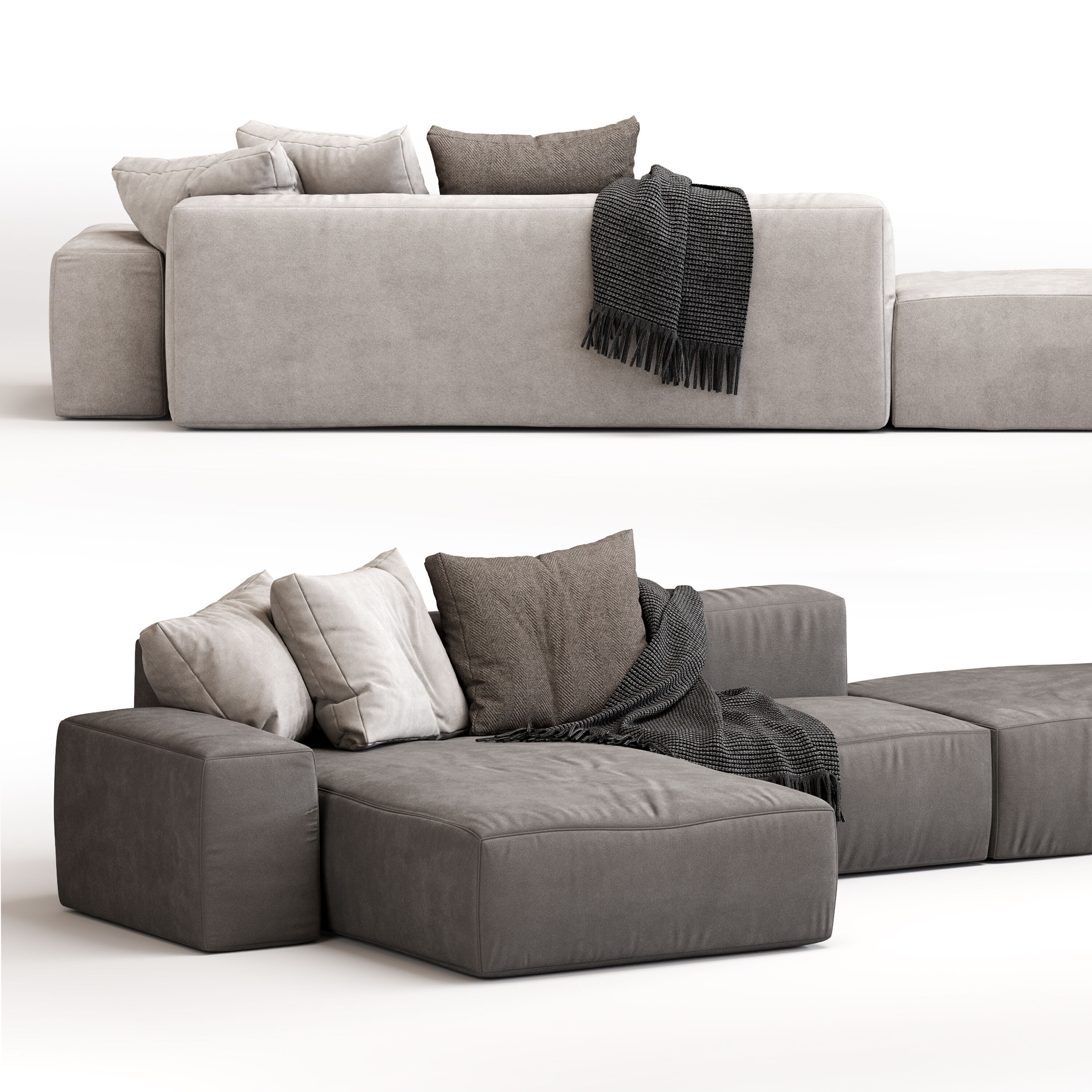Divan Davis corner Sofa 3D model_3