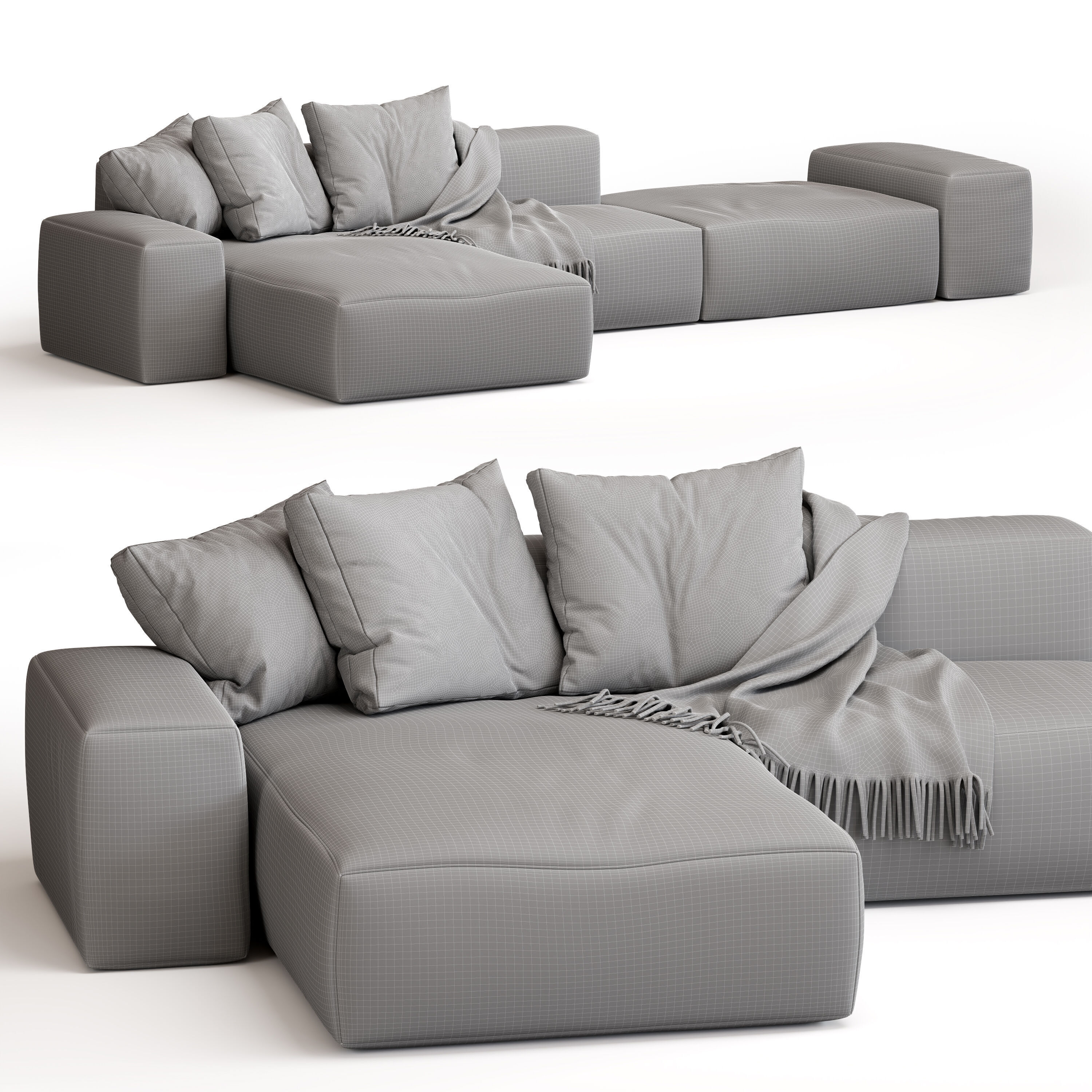Divan Davis corner Sofa 3D model_5