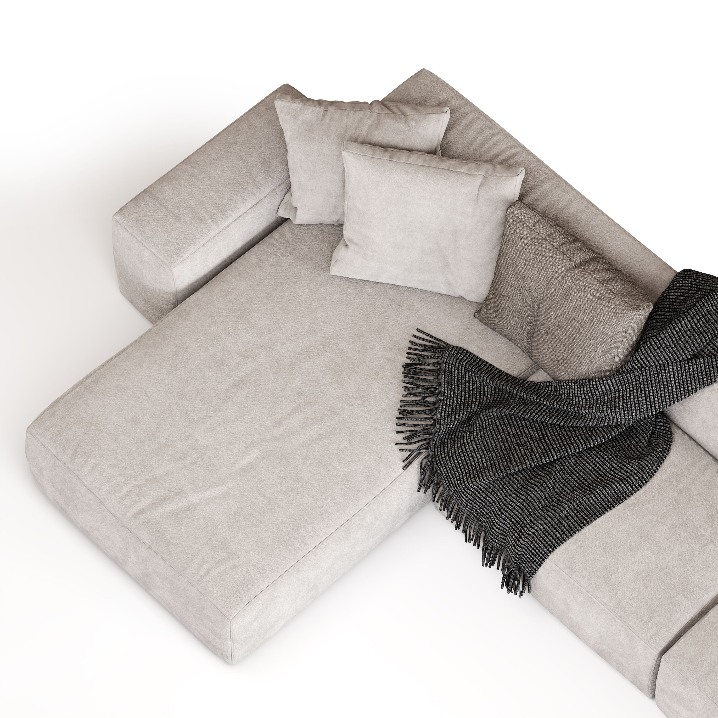 Divan Davis corner Sofa 3D model_4