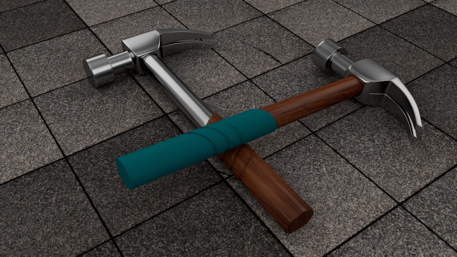 Hammer Low-poly 3D model_5