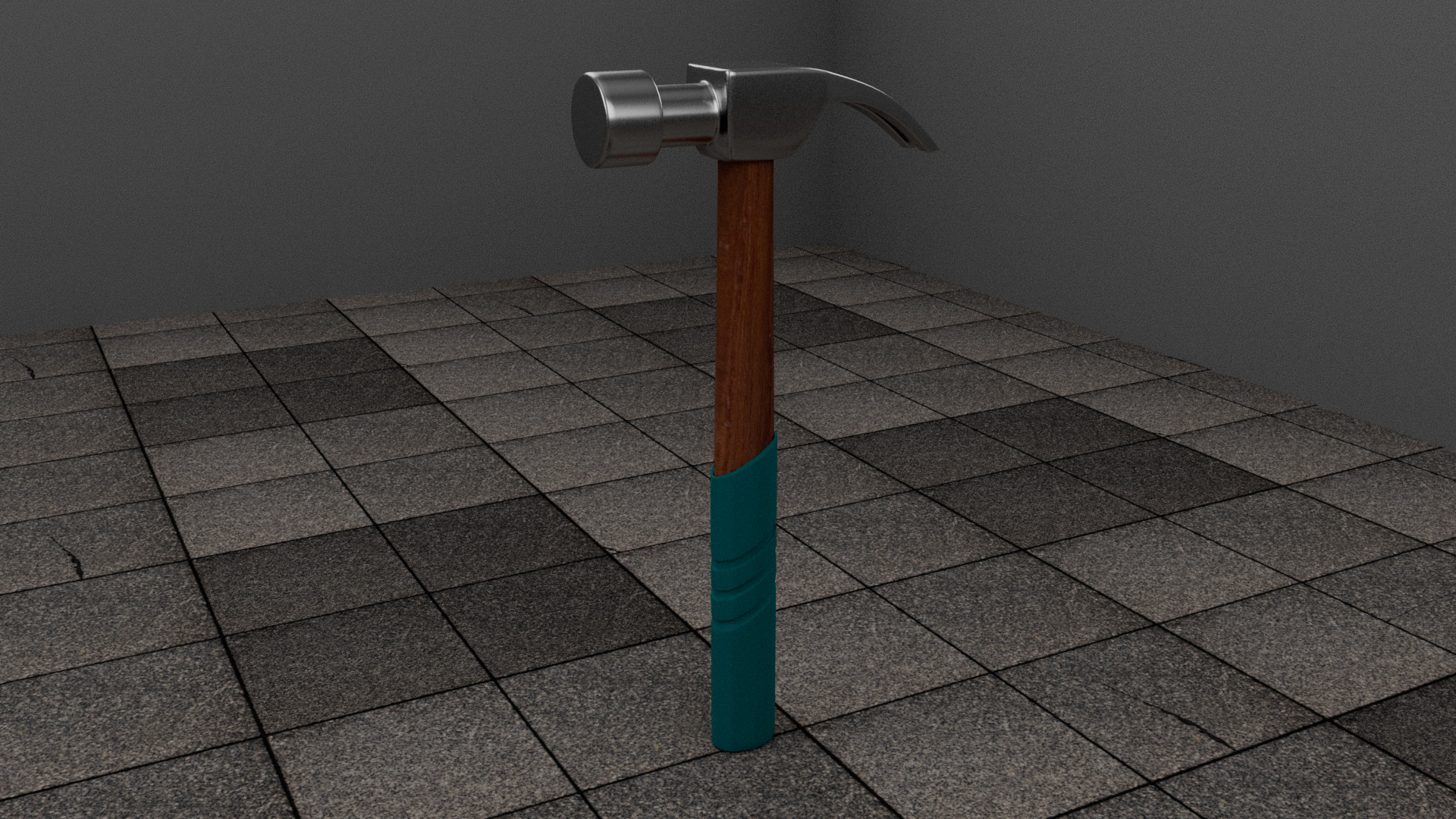 Hammer Low-poly 3D model_4