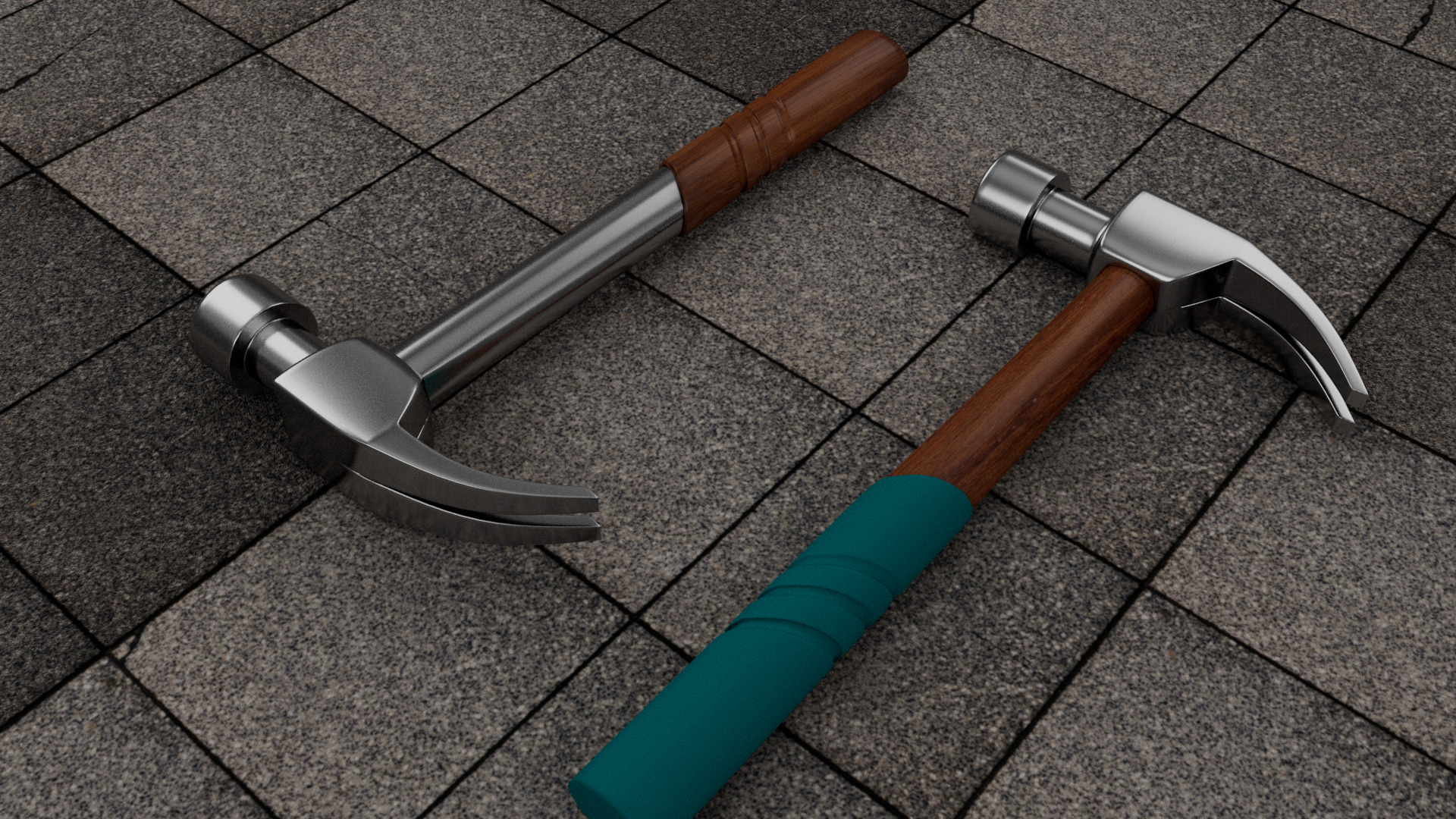 Hammer Low-poly 3D model_1