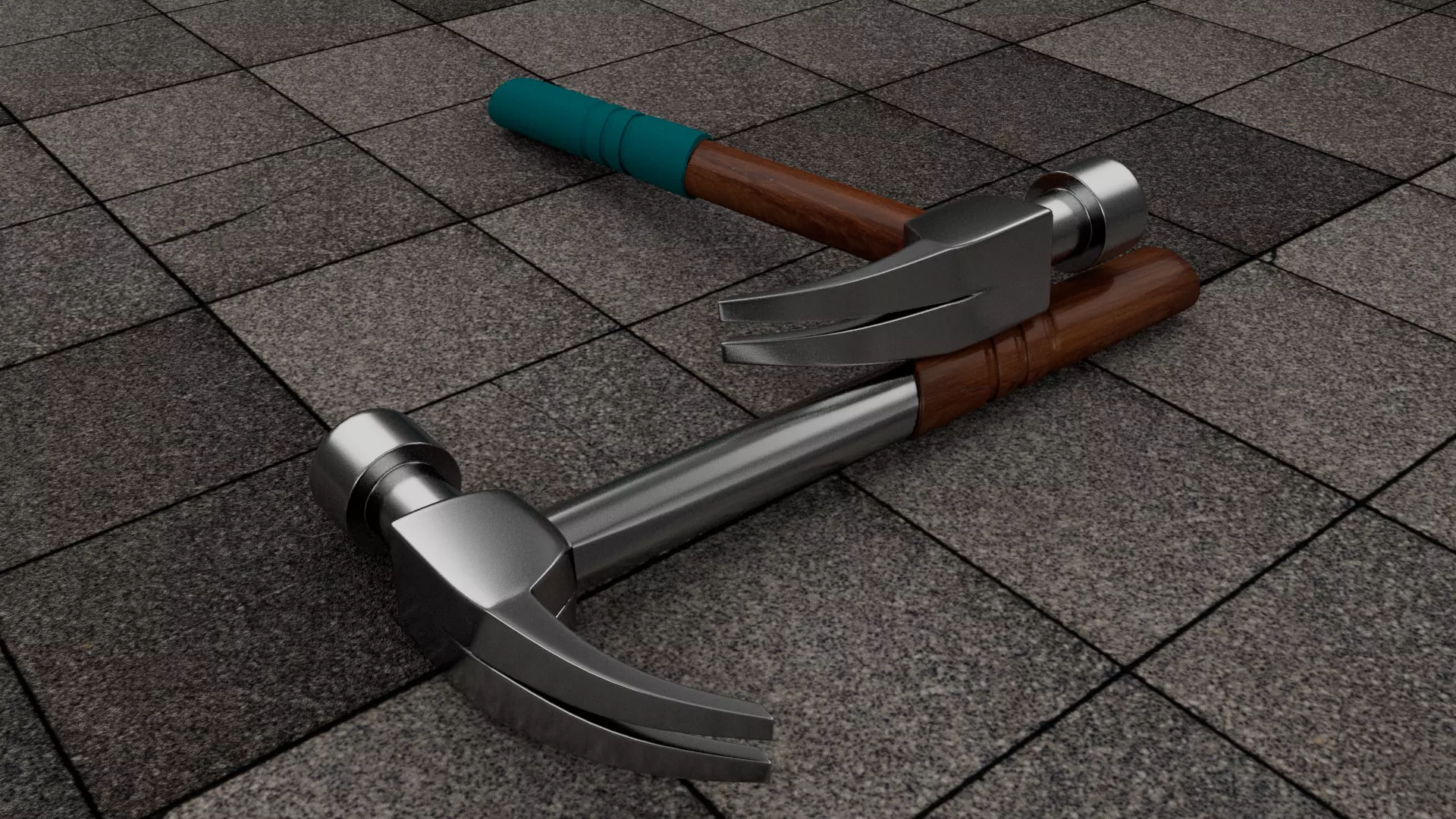 Hammer Low-poly 3D model_0