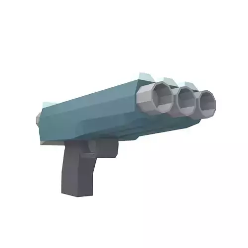 Low Poly Gun v2 002