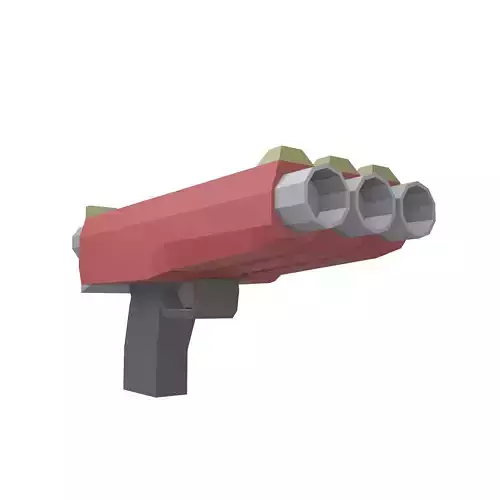 Low Poly Gun v2 003