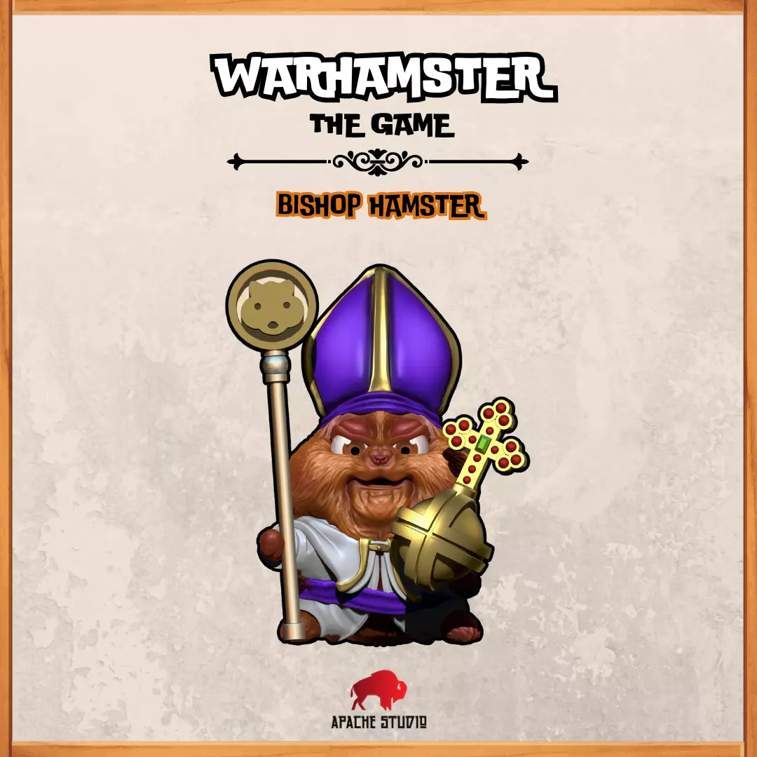 Warhamster The Game - Bishop Hamster 3D print model_0