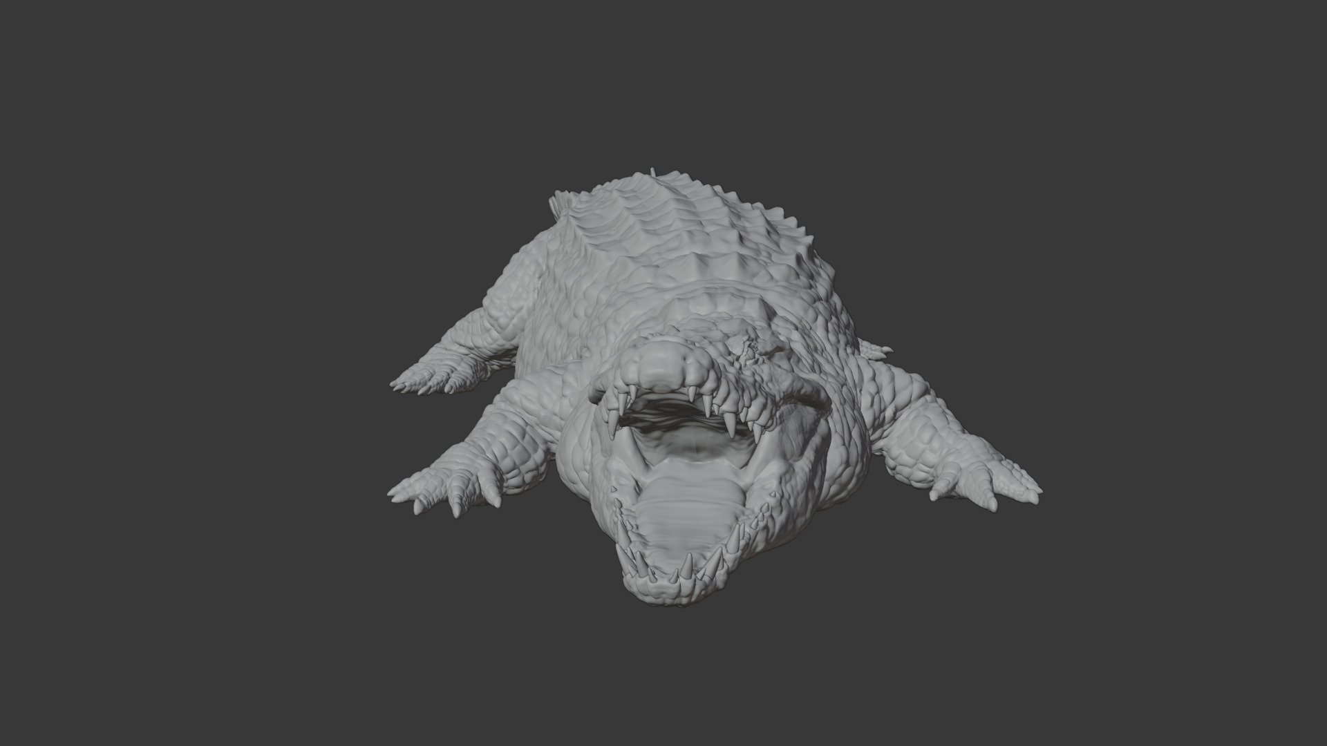 Highly Detailed Crocodile 3D Model 3D model_16