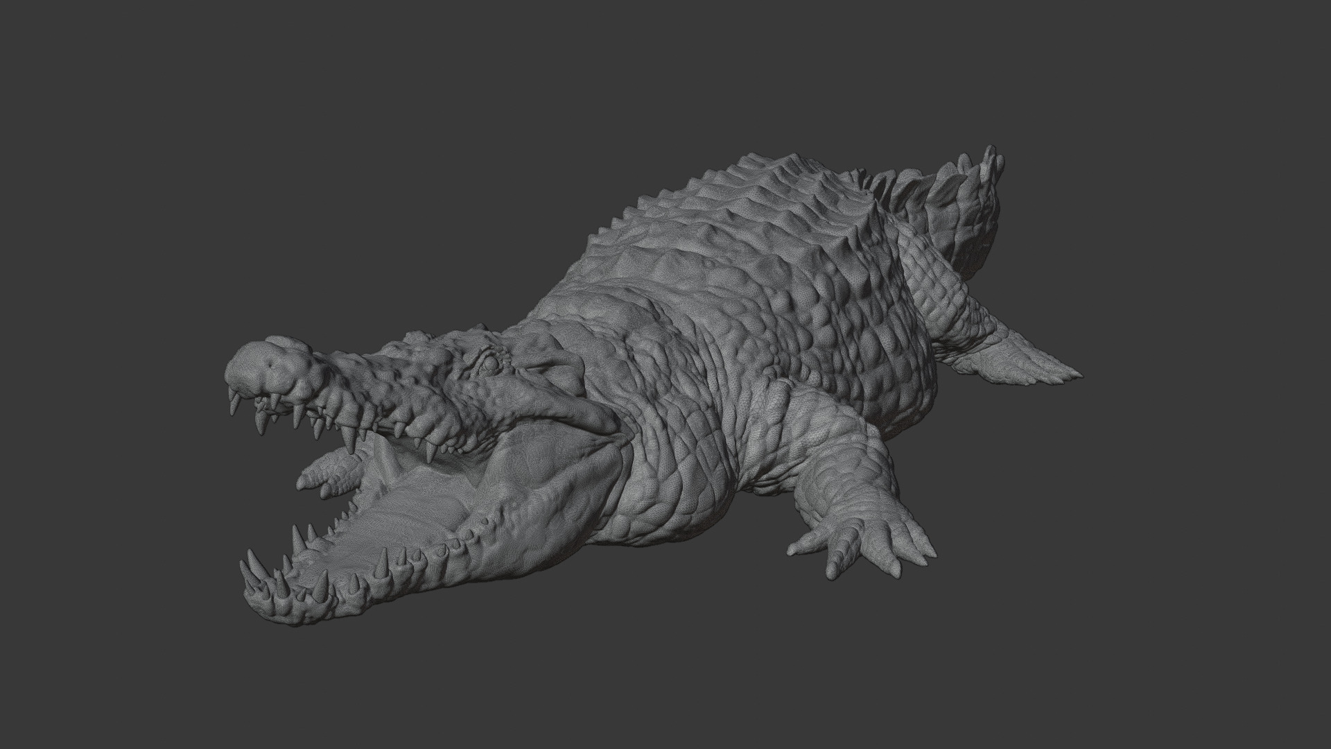 Highly Detailed Crocodile 3D Model 3D model_23