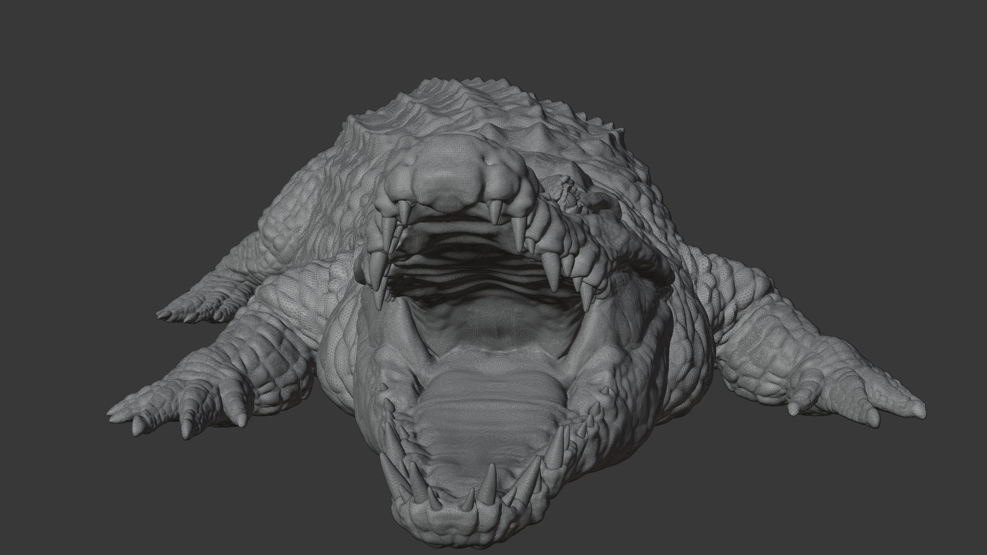 Highly Detailed Crocodile 3D Model 3D model_24
