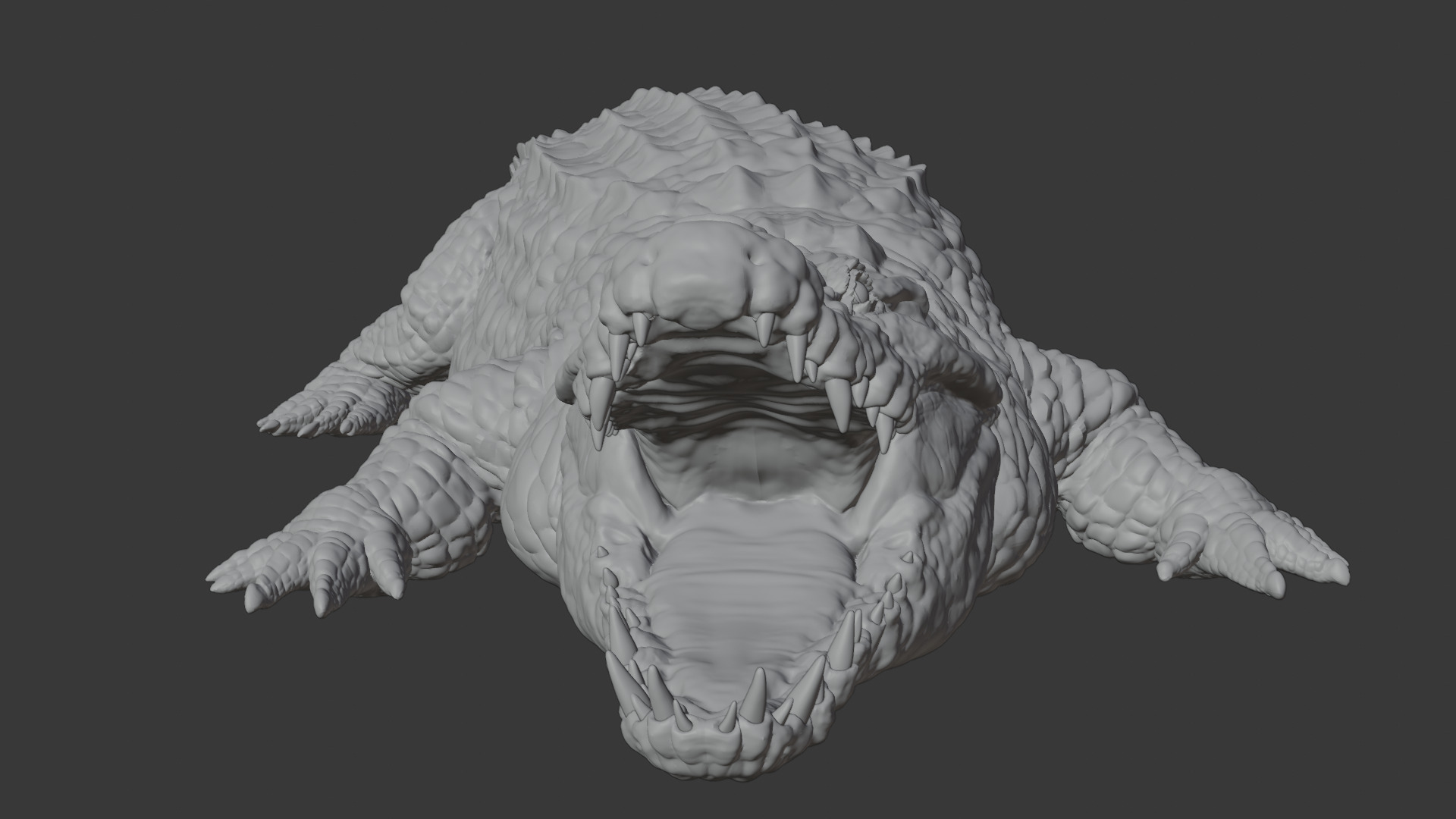 Highly Detailed Crocodile 3D Model 3D model_20