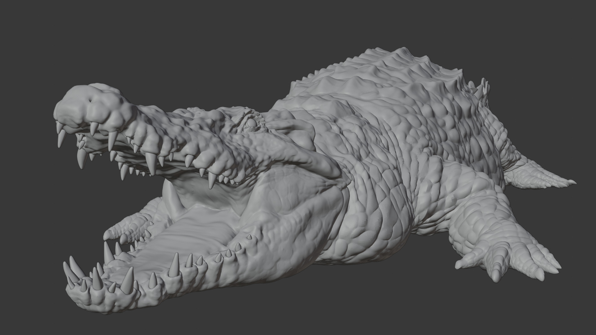 Highly Detailed Crocodile 3D Model 3D model_19