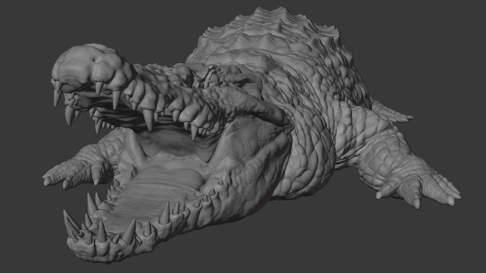 Highly Detailed Crocodile 3D Model 3D model_27