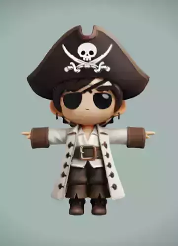 Cute Pirate Figurine