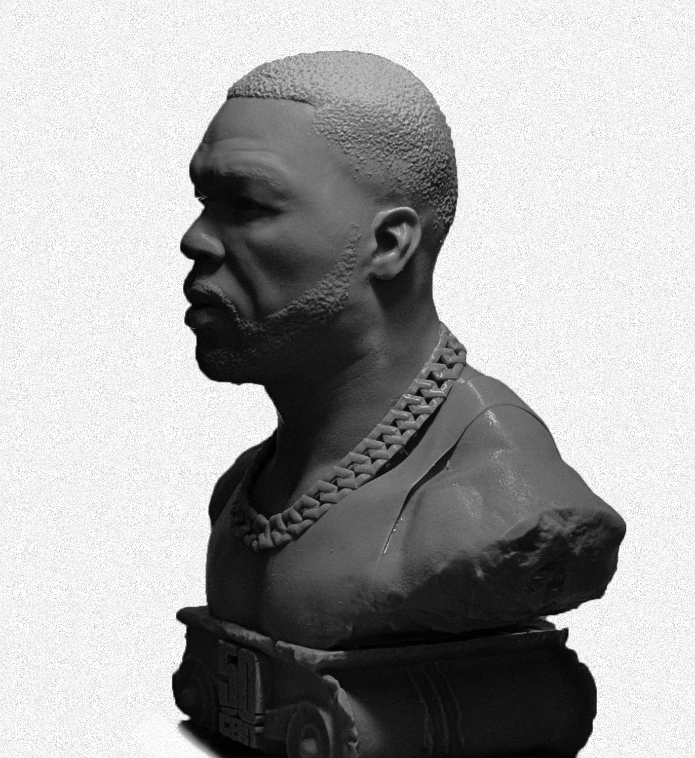 3D Bust of Rapper 50 Cent 3D print model_3