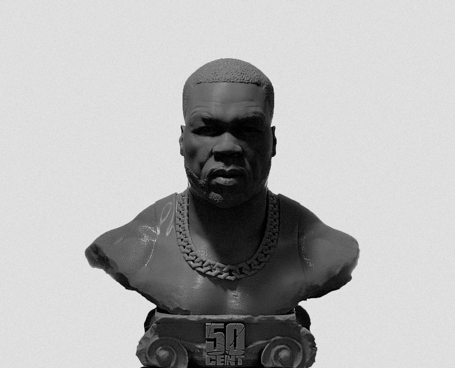 3D Bust of Rapper 50 Cent 3D print model_4