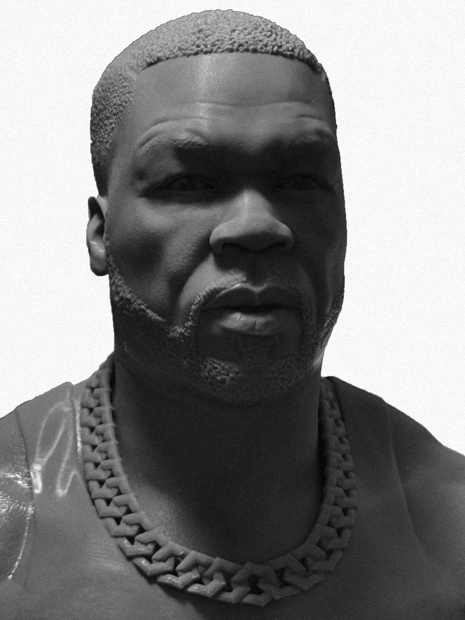 3D Bust of Rapper 50 Cent 3D print model_2