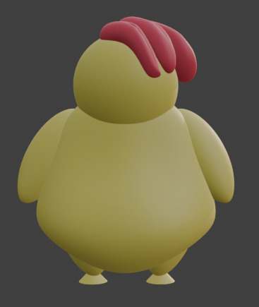 Stubby Animals - Chicken - SIGriffinModels 3D model_5