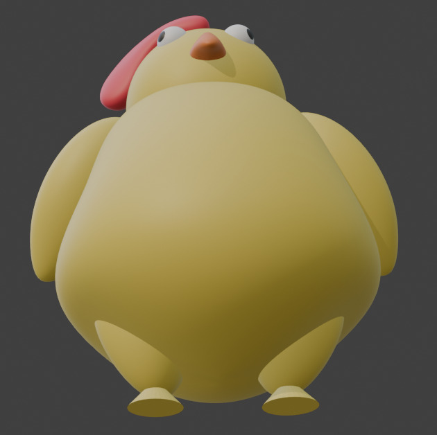 Stubby Animals - Chicken - SIGriffinModels 3D model_2