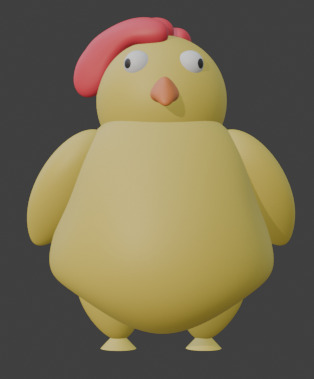 Stubby Animals - Chicken - SIGriffinModels 3D model_3