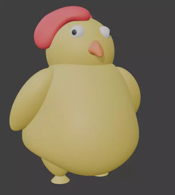 Stubby Animals - Chicken - SIGriffinModels 3D model_0