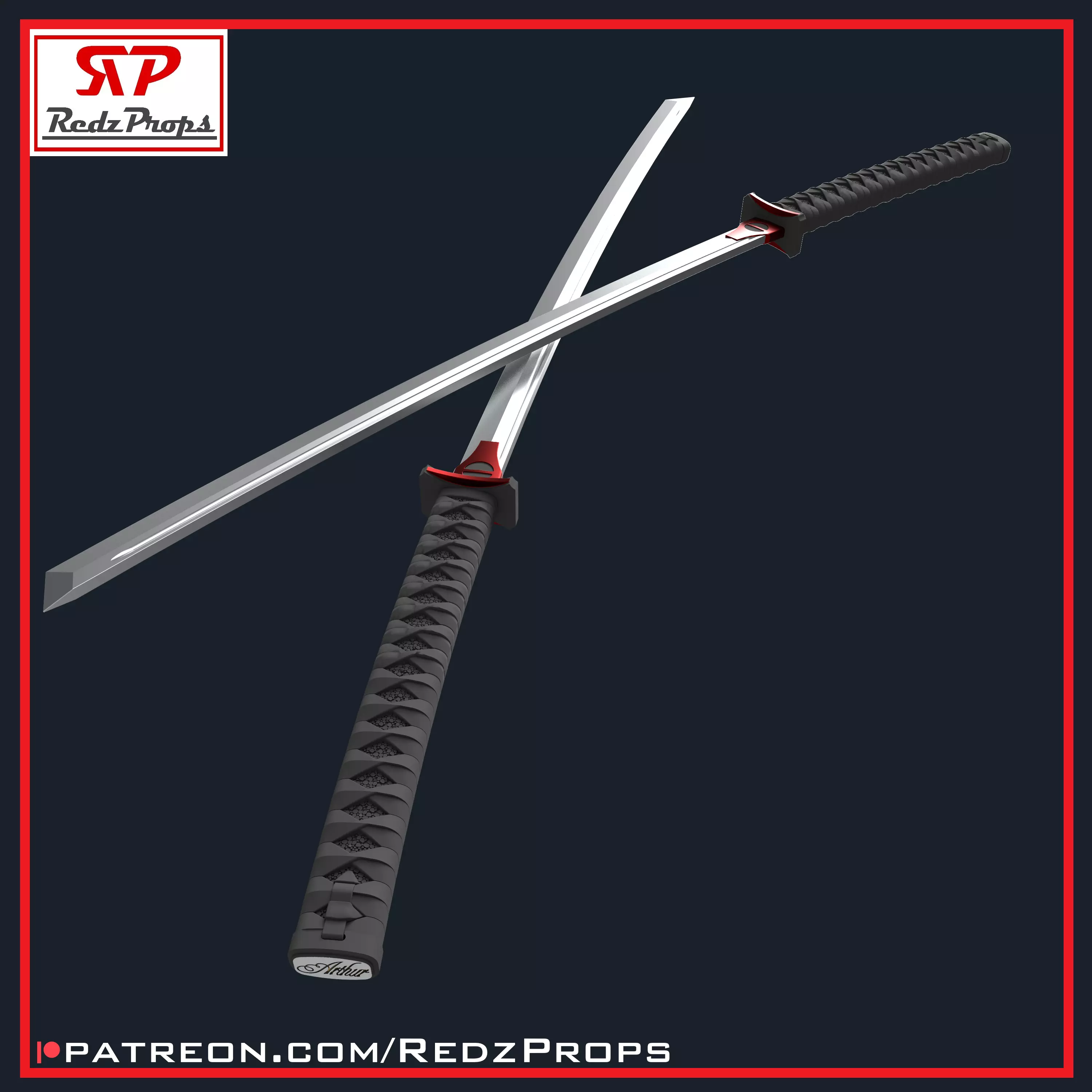 Deadpool 2 Katana Cosplay Prop 3D print model