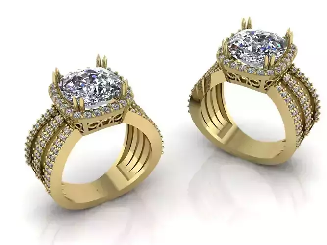 Cushion Gemstone Ring