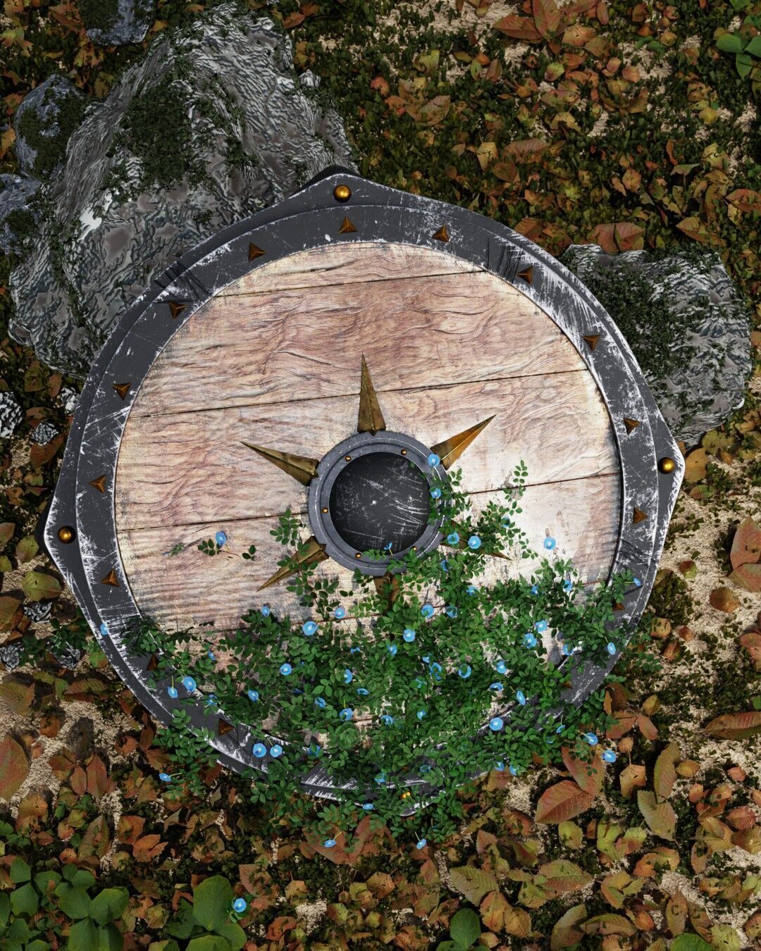 Game shield 3D model_1