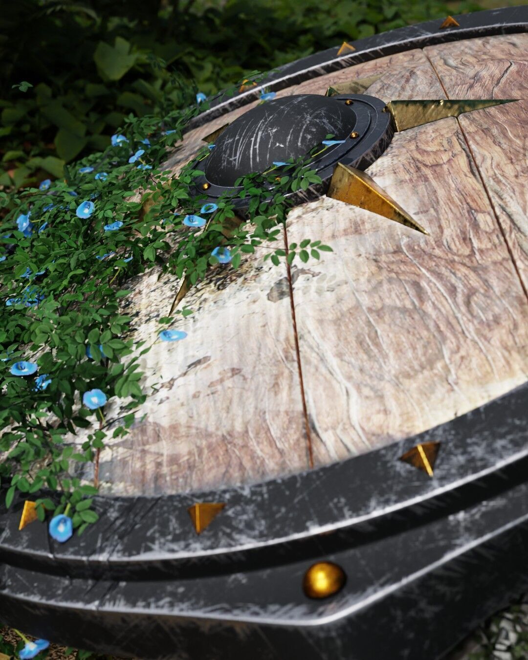 Game shield 3D model_2