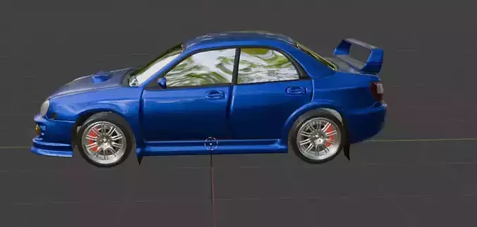 Realistic sports car 3D model High poly and low poly Low-poly 3D model