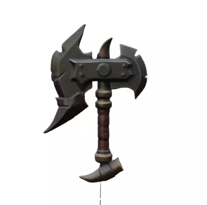 Free 3D Fantasy Axe  FBX  Free 3D model_0