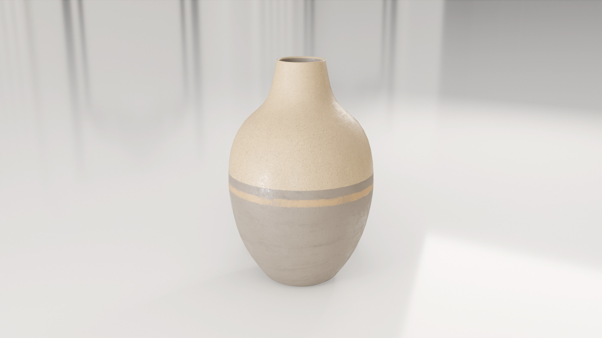 Decorative Amphora Vase Big 3D model_5