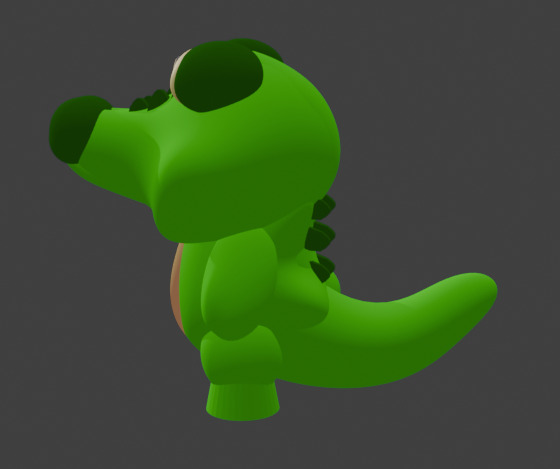 Stubby Animals - Croc - SIGriffinModels 3D model_5
