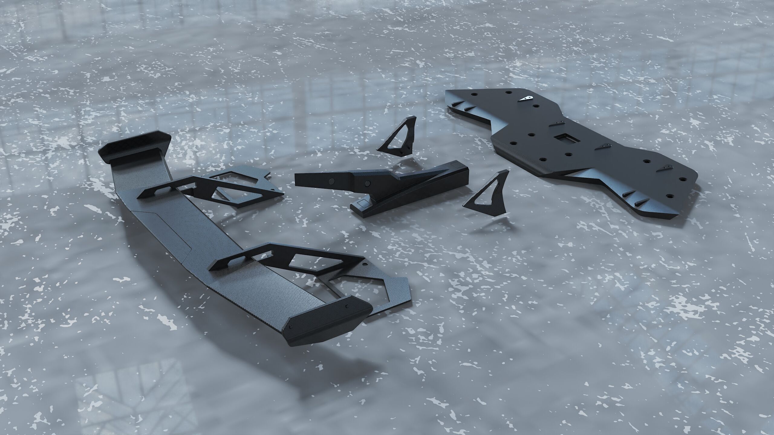 spoiler tuning part bumper kit 3D model_7