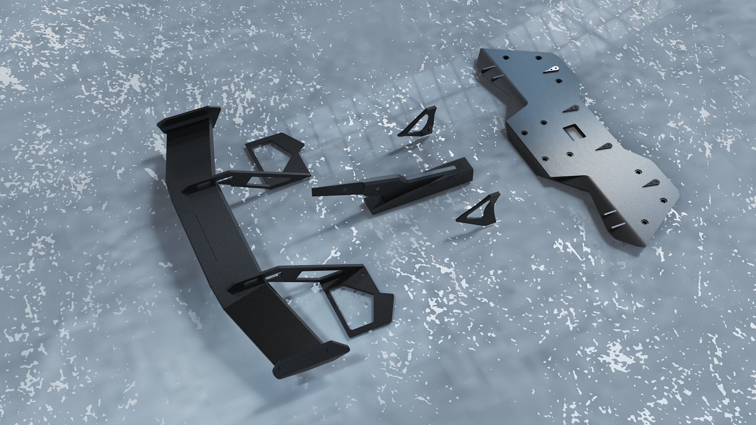 spoiler tuning part bumper kit 3D model_14