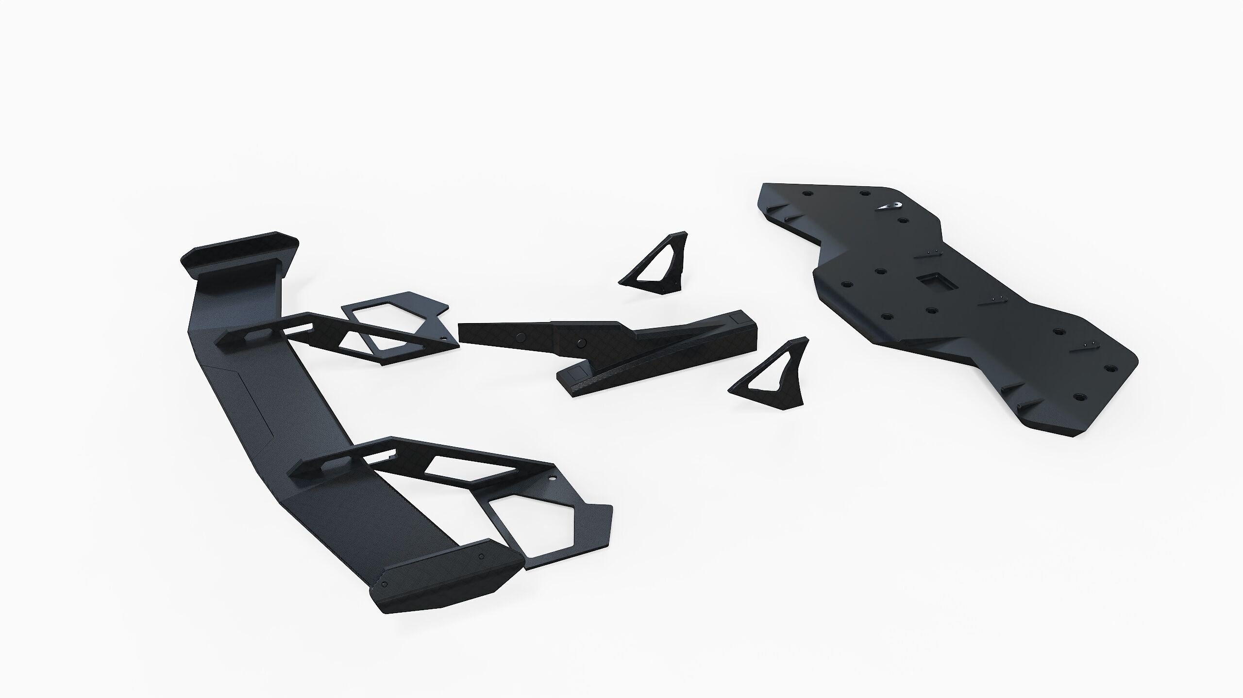 spoiler tuning part bumper kit 3D model_3