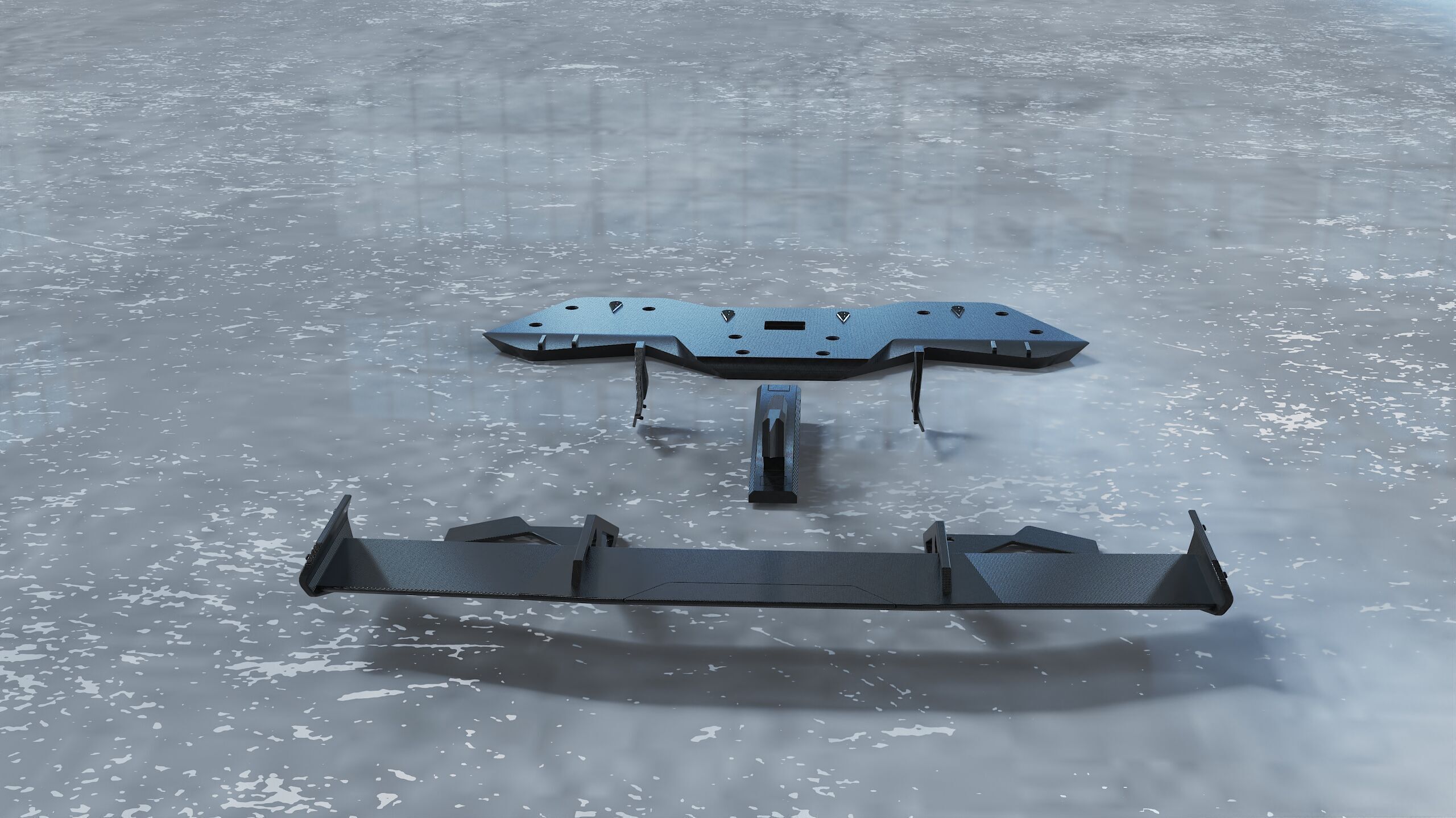 spoiler tuning part bumper kit 3D model_8